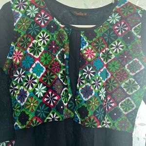 Colorful Geometric Patterned Top